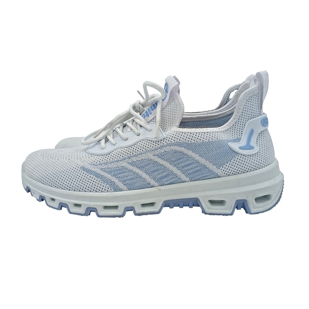 Ecko Unltd Sneakers Mens Size 9 White Blue Athletic Mesh Running Shoes